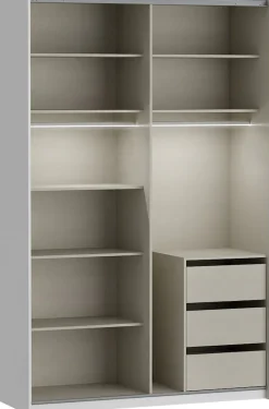 FORTE Schwebetürenschrank »Fittio. Made in Europe, 2 Schiebetüren, modernes Design« Höhe 2,35 mtr, stehende Montage, Spiegel
