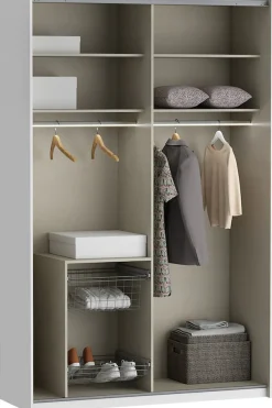 FORTE Schwebetürenschrank »Fittio. Made in Europe, 2 Schiebetüren, modernes Design« Höhe 2,35 mtr, stehende Montage, Spiegel