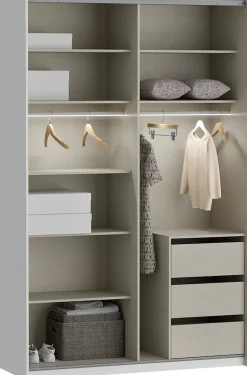 FORTE Schwebetürenschrank »Fittio. Made in Europe, 2 Schiebetüren, modernes Design« Höhe 2,35 mtr, stehende Montage, Spiegel