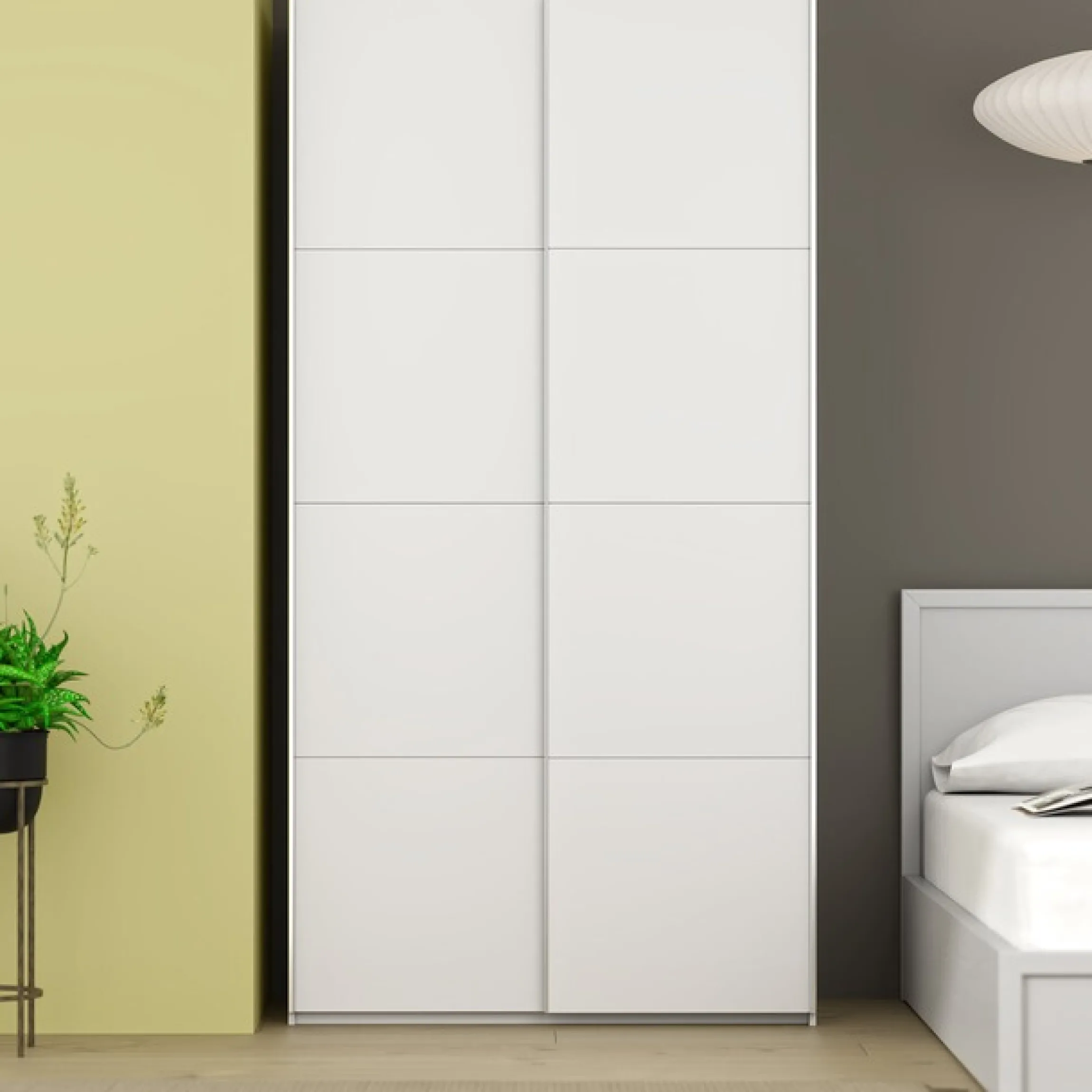 FORTE Schwebetürenschrank »Fittio, Made in Europe, 2 Schiebetüren, modernes Design« Höhe 2,35 mtr, stehende Montage