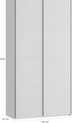 FORTE Schwebetürenschrank »Fittio, Made in Europe, 2 Schiebetüren, modernes Design« Höhe 2,35 mtr, stehende Montage