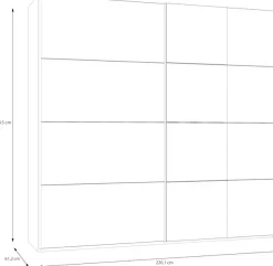FORTE Schwebetürenschrank »Ingalil« Höhe 2,10 mtr., stehende Montage