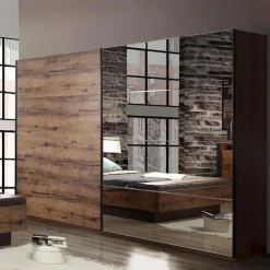 FORTE Schwebetürenschrank »Jacky, mit Spiegelpaneele, Metallgriffe« B/H/T ca: 270/210x61,