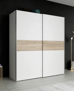 FORTE Schwebetürenschrank »Longline, Made in Europe, 2 Schiebetüren, modernes Design« melaminbeschichtet