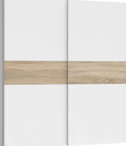 FORTE Schwebetürenschrank »Longline, Made in Europe, 2 Schiebetüren, modernes Design« melaminbeschichtet