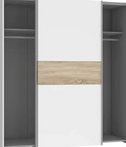 FORTE Schwebetürenschrank »Longline, Made in Europe, 2 Schiebetüren, modernes Design« melaminbeschichtet