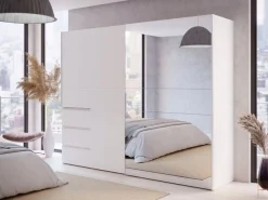 FORTE Schwebetürenschrank mit 3 Schubladen