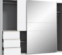 FORTE Schwebetürenschrank mit 3 Schubladen