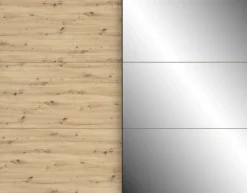 FORTE Schwebetürenschrank »Trondheim, Kleiderschrank mit Spiegel, Industrial Design, 2-Türen« B/H/T ca. 270/210/63cm,Holzdekor: Artisan Eiche