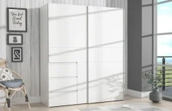 FORTE Schwebetürenschrank »Winn, Schiebetürenschrank mit 3 Schubladen, Made in Europe« In 2 Größen erhältlich - B/H/T ca. 170x200,5x61cm und 200x200,5x61cm,verschiedene Größen und Farben, sehr viel Stauraum