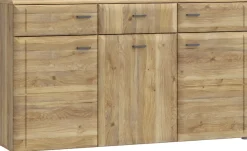 FORTE Sideboard »Akinori« Sideboard, Holzoptik, MDF Front, Metallgriffe, Soft Close, Vollauszug