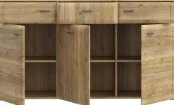 FORTE Sideboard »Akinori« Sideboard, Holzoptik, MDF Front, Metallgriffe, Soft Close, Vollauszug