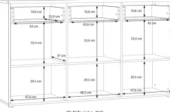 FORTE Sideboard »Akinori« Sideboard, Holzoptik, MDF Front, Metallgriffe, Soft Close, Vollauszug