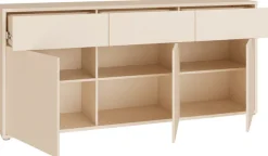 FORTE Sideboard »Alice Springs, Sideboard, Breite 184,2 cm, viel Stauraum« Schubkästen mit Vollauszug, Push to open, grifflos