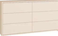 FORTE Sideboard »Alice Springs, Kommode mit 6 Schubkästen, Breite 154,5cm« Schubkästen mit Vollauszug, grifflos,Push to open , Stauraum