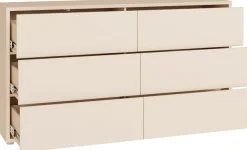 FORTE Sideboard »Alice Springs, Kommode mit 6 Schubkästen, Breite 154,5cm« Schubkästen mit Vollauszug, grifflos,Push to open , Stauraum