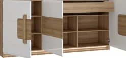 FORTE Sideboard »Attention« 3 Türen, 7 Fächer und integrierter Schubkasten,Sideboard, Beleuchtung, Soft Close, Stauraum, Breite 194,6cm