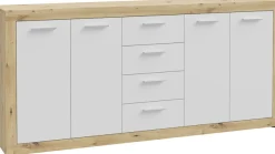 FORTE Sideboard »Baccio« Breite ca. 197 cm, 4 Türen, 4 Schubladen