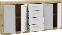 FORTE Sideboard »Baccio« Breite ca. 197 cm, 4 Türen, 4 Schubladen