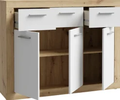 FORTE Sideboard »Baccio« Breite 118 cm, höhe 92 cm, 3 Türen und 3 Schubkästen