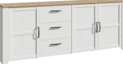 FORTE Sideboard »Bohol, großes Sideboard,Breite 2,20 mtr. Soft-Close, Stauraum« B/H/T 220,8/87/42cm, 3 Türen, 3 SK