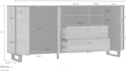 FORTE Sideboard Breite ca. 180 cm