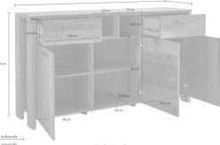 FORTE Sideboard »Clif« Breite 156 cm
