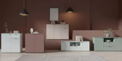 FORTE Sideboard »Ganymede« Sideboard, Stauraum, Schublade; Metallgriffe, 4 Dekore, Breite 119,8cm