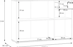 FORTE Sideboard »Ganymede« Sideboard, Stauraum, Schublade; Metallgriffe, 4 Dekore, Breite 119,8cm