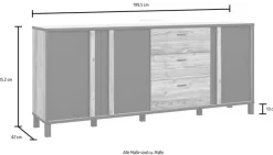 FORTE Sideboard »Hayato« Breite ca. 199 cm
