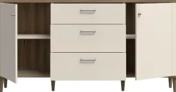 FORTE Sideboard »Lacetti« B/H/T 179,8/91,7/41,2 cm Echtholzfüße