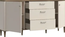FORTE Sideboard »Lacetti« B/H/T 179,8/91,7/41,2 cm Echtholzfüße