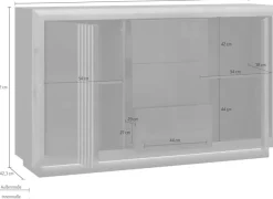 FORTE Sideboard »Savona« Breite 162 cm, inkl. Sockelbeleuchtung