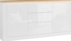 FORTE Sideboard »Sideboard 2T/3SK« B/H/T 181,1/89,8/41,6 cm, Front glänzend