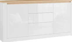 FORTE Sideboard »Sideboard 2T/3SK« B/H/T 181,1/89,8/41,6 cm, Front glänzend