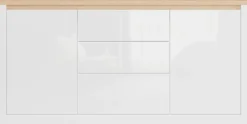 FORTE Sideboard »Sideboard 2T/3SK« B/H/T 181,1/89,8/41,6 cm, Front glänzend