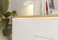 FORTE Sideboard »Sideboard 2T/3SK« B/H/T 181,1/89,8/41,6 cm, Front glänzend