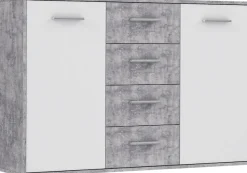 FORTE Sideboard »Sideboard, verschiedene Dekore, Schubkästen« B/H/T 122,6/81,7/34,2 cm, Stauraum