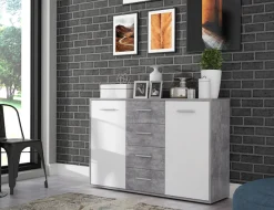 FORTE Sideboard »Sideboard, verschiedene Dekore, Schubkästen« B/H/T 122,6/81,7/34,2 cm, Stauraum