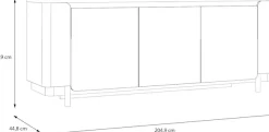 FORTE Sideboard »Vodol« Sideboard, Stauraum, Soft Close