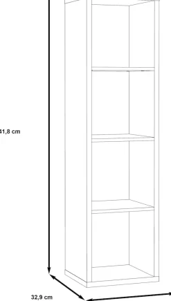 FORTE Standregal »Mauro, FSC®-zertifiziert« Fachgröße 33x33cm, 4 Fächer