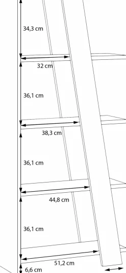 FORTE Standregal »Standregal, 4 Ablageböden, Höhe 161 cm« B/H/T 72/161/29,6 cm verschiedene Dekore