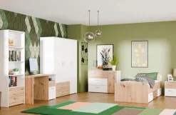 FORTE Stauraumbett »Culgoa« Jugendbett, Stauraum, Schubkasten, modernes Dekor, pflegeleicht