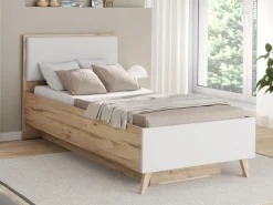 FORTE Stauraumbett »Vankka viel Stauraum, skandinavisches Design, Made in Europe« aufklappbarer Lattenrost, weitere Produkte zur Serie erhältlich
