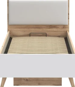 FORTE Stauraumbett »Vankka viel Stauraum, skandinavisches Design, Made in Europe« aufklappbarer Lattenrost, weitere Produkte zur Serie erhältlich