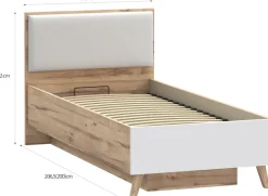 FORTE Stauraumbett »Vankka viel Stauraum, skandinavisches Design, Made in Europe« aufklappbarer Lattenrost, weitere Produkte zur Serie erhältlich