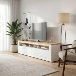 FORTE TV-Board »TV-Schrank, grifflos, offene Fächer« B/H/T 181,1/48,2/41,6 cm, Front glänzend
