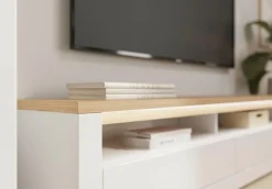 FORTE TV-Board »TV-Schrank, grifflos, offene Fächer« B/H/T 181,1/48,2/41,6 cm, Front glänzend