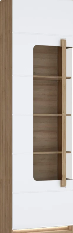 FORTE Vitrine »Attention« B/H/T 60,2/210/34,3 cm,Vitrine inkl. Beleuchtung, Höhe 210 cm, Soft Close, Glastüre