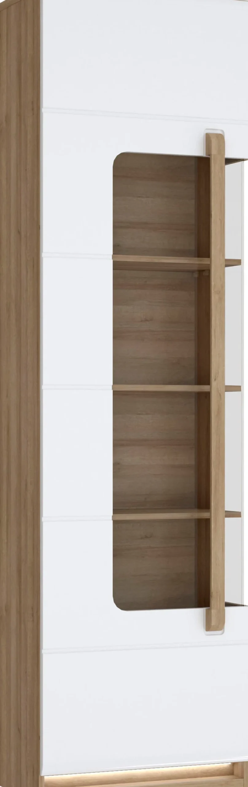 FORTE Vitrine »Attention« B/H/T 60,2/210/34,3 cm,Vitrine inkl. Beleuchtung, Höhe 210 cm, Soft Close, Glastüre